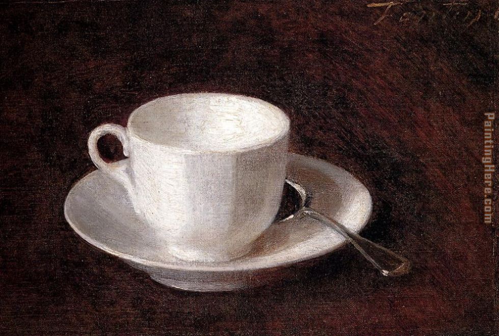 Henri Fantin-Latour White Cup And Saucer